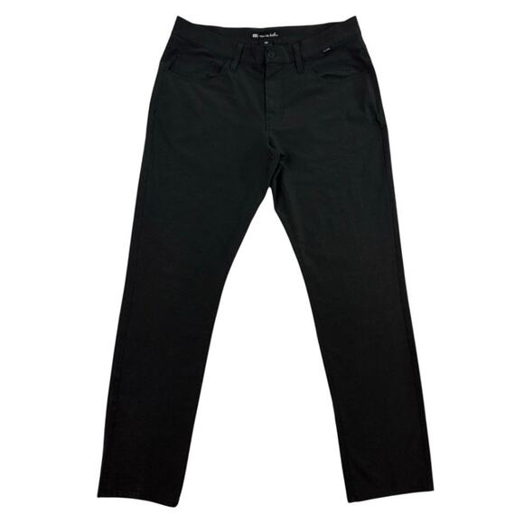 Travis Mathew Open To Close Pants Mens 34 Black Lightweight Stretch Performance